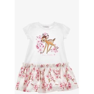 Monnalisa - Bambi - Jurk - Bianco