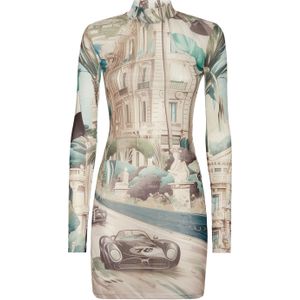 Philipp Plein - Long Dress Racing - Veelkleurig - Jerseyjurk