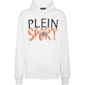 Plein Sport - Hoodie Sweatshirt - Wit - Katoen - Heren