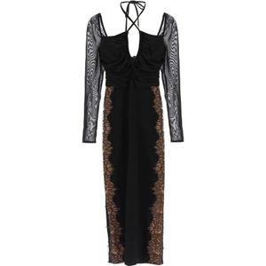 Zelfportret jurk met kanten rand