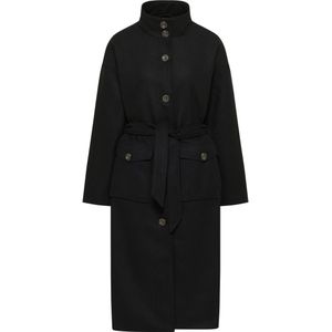 Dreimaster Overgangsjas van wolmix tuxe Dames zwart