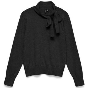 Vero Moda - Vmnina Bow LS Knit Pullover - Zwart - Damestrui