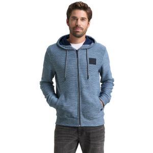 TOM TAILOR - Sweatvest - Navy - Capuchon - Lange Mouw