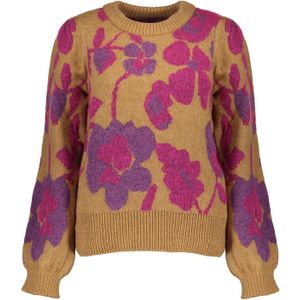 Geisha 44592-43 720 pullover jaquard flower sand/cyclame/purple