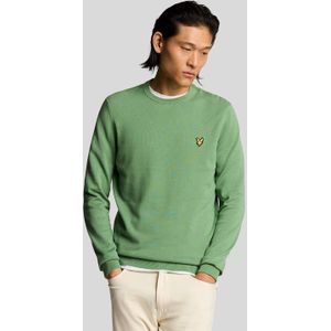 Lyle & Scott Katoenen Trui met Ronde Hals - Groen