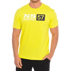 North Sails - T-shirt - Geel - 100% Katoen - Korte Mouwen - Ronde Hals