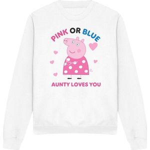 Peppa Pig Dames roze of blauw tante varken houdt van jou sweatshirt