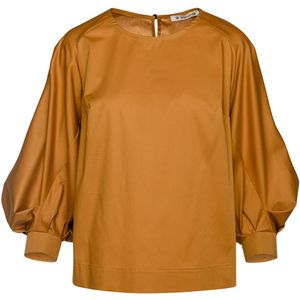 Conquista - Mosterd Top - Bisschopmouwen