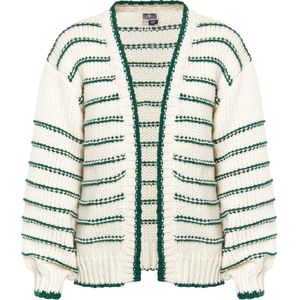 Dreimaster Vest Dames Gebroken wit groen