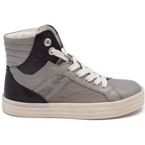 Hogan - Hoge Sneakers - Grijs en Zwart - Leer en Suède