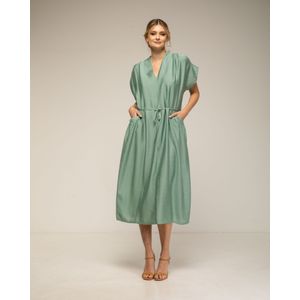 Jurken - Lange Wijde Jurk - V-hals