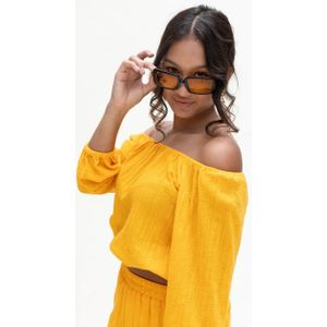 Looxs Revolution Cropped zomer top yellow voor meisjes in de kleur