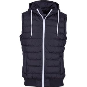 Urban Classics Heren contrast gewatteerd gilet met capuchon