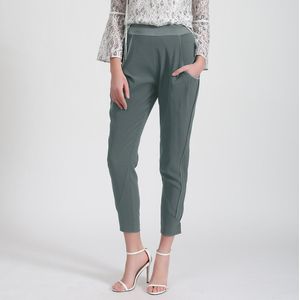 Capri Broeken - Taps Toelopend - Bi-materiaal - Moderne Snit - Met Zijzakken