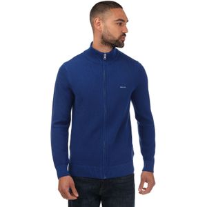 Gant - Herenvest - Blauw - Katoen Piqué