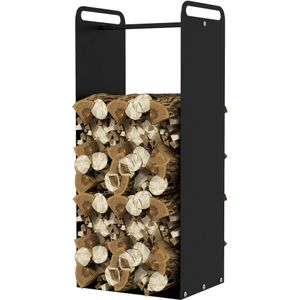 4goodz Outsunny haardhoutrek staal 36 x 30 x 90 cm -