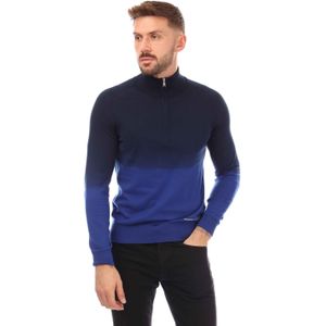 BOSS - Gesso - Sweater - Blauw - Halve Rits