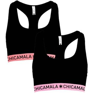 Muchachomalo Meisjes 2-pack racerback effen