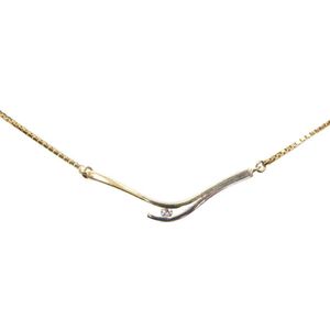 Christian Bicolor gouden collier met diamant