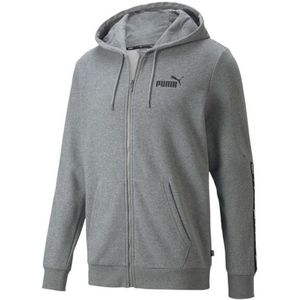 Puma - Essential Tape Full Zip Hoodie - Zwart - Heren