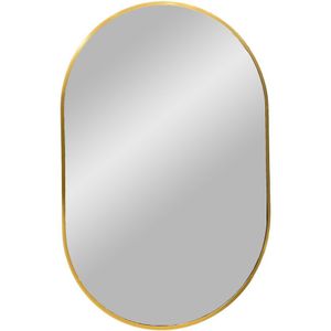 House Nordic Madrid mirror mirror with brass look frame 50x80 cm