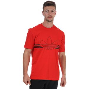 adidas Originals - Outline Trefoil T-shirt - Rood