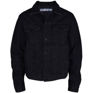 Spijkerjasje - Gebroken Wit - Zwart - 100% Katoen - Gemaakt in Italië