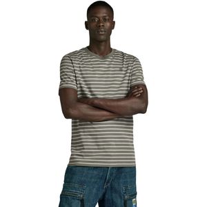 G-Star Stripe slim r tee grey