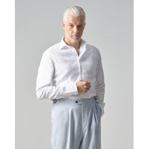 Dutch Dandies Arno kantelberg linnen overhemd met lange mouwen