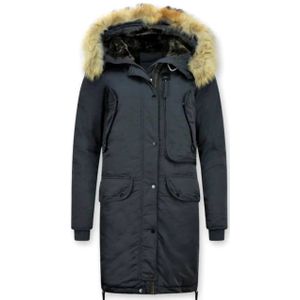Gentile Bellini - Winterjas - Rood - Parka met Bontkraag