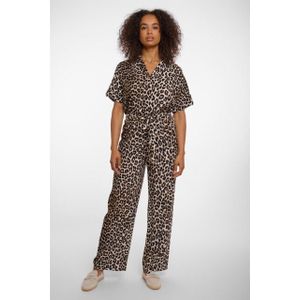 Rino & Pelle - Darca.7002521 - Broek - Leopard - Wijde Pasvorm met Hoge Taille