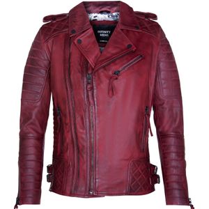 Leren Biker - Brando - Motorjas - Gewatteerd