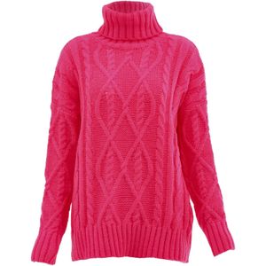 Mymo - Trui met Coltrui - Roze - Pullover