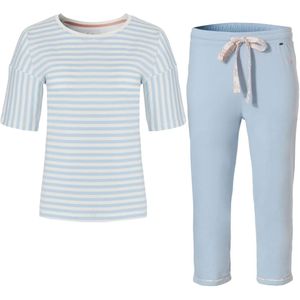By Louise Dames capri pyjama set katoen lange broek + shirt korte mouw
