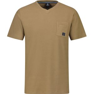 Lerros Heren v-hals shirt 24531801 738 desert sand
