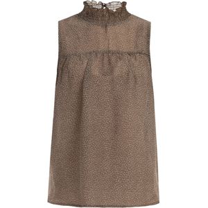 DreiMaster - Blouse - Olijf - Dames - Wol - Wit