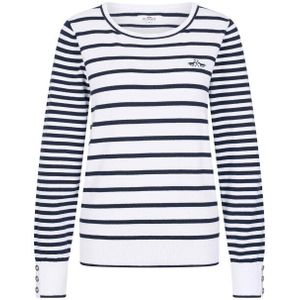 Pullover - Gestreept - Katoen/Polyamide - Lange Mouwen - Ronde Hals