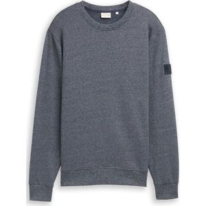 Tom Tailor - STRUCTURED CREWNECK - Sweatshirt - Blauw