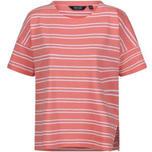 Regatta - Dames Abaya - Gestreept T-shirt - 100% Katoen - Korte Mouwen