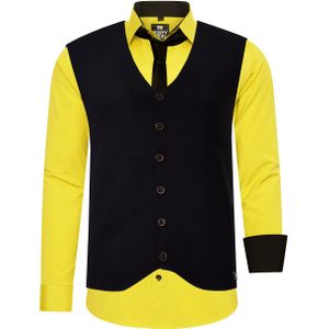 Shirt with vest and tie set of 3
