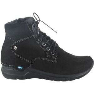 Wolky - Whynot - Veterboot - Zwart - Nubuck Leer
