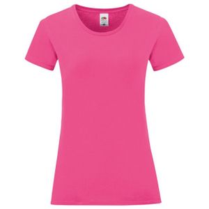 Fruit of the Loom - Iconic Combed Cotton T-shirt - Dames - Katoen