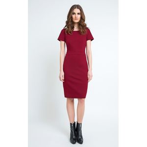 Punto di Roma - Aansluitende Cap Sleeve Jurk - Bordeaux - Cocktailjurken