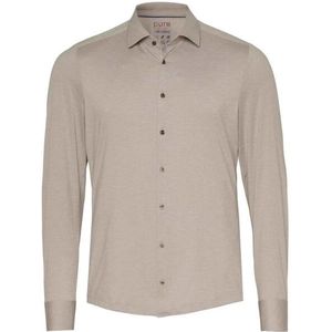 Pure 4030-21750 210 effen beige heren overhemd lange mouw