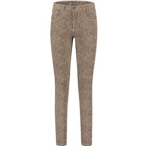 Parami - Safari Jacquard Ivy Stud Oorbellen - Cognac - Bruin - Metaal