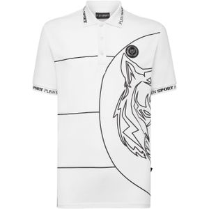 Plein Sport - Polo shirt SS Tiger - Wit - Katoen - Heren