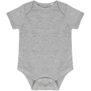 Larkwood Baby essential heather bodysuit met korte mouwen
