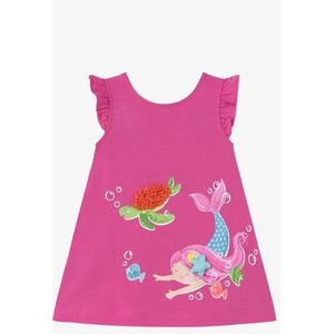 Mayoral - A-lijn Jurk - Fuchsia - Meisjes - Zeemeermin Print