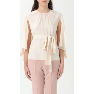 Zijde Blouse Met Cape Mouwen Elegant