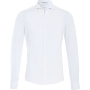 Pure 4030-21750 900 white uni stretch overhemd lange mou